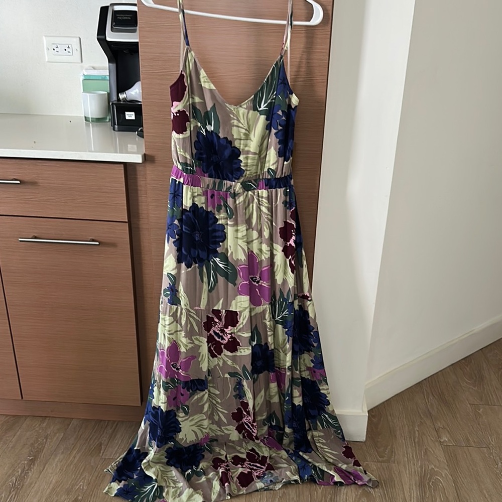 Rokoko Floral Maxi Dress with Spaghetti Straps